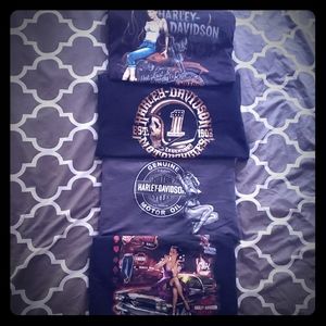 4 Harley Davidson t-shirts